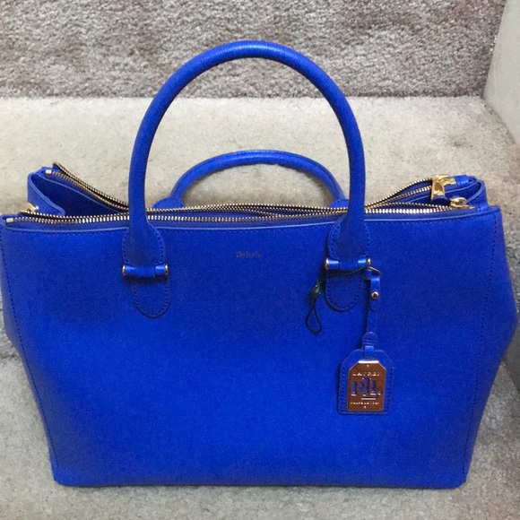 ralph lauren blue tote bag